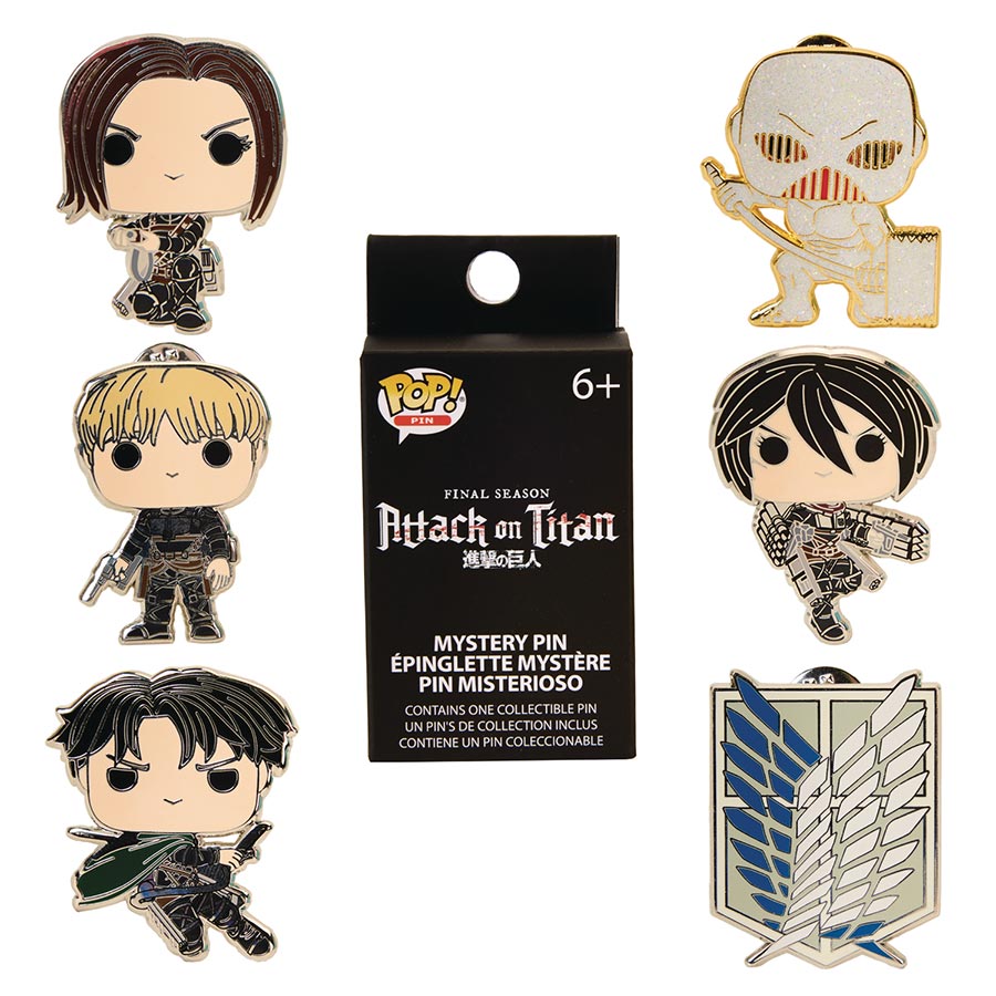 FUNKO POP 6PC BLIND PIN SET AOT S4 CHARACTERS (C: 1-1-2)