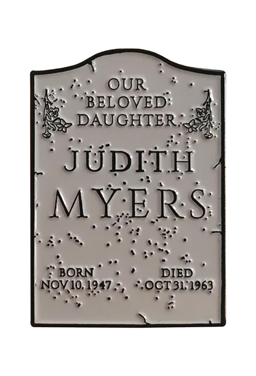 HALLOWEEN 1978 JUDITH MYERS TOMBSTONE ENAMEL PIN (C: 1