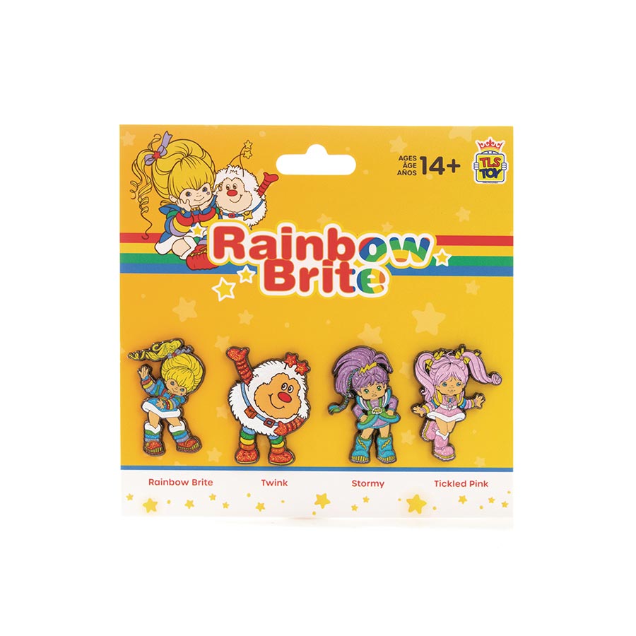 Rainbow Brite Glitter 4-Pack Enamel Pin