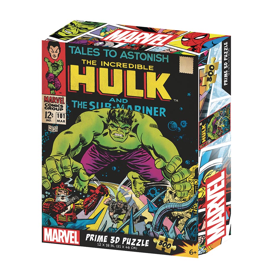 Marvel Comics The Hulk 300-Piece 3D Jigsaw Puzzle