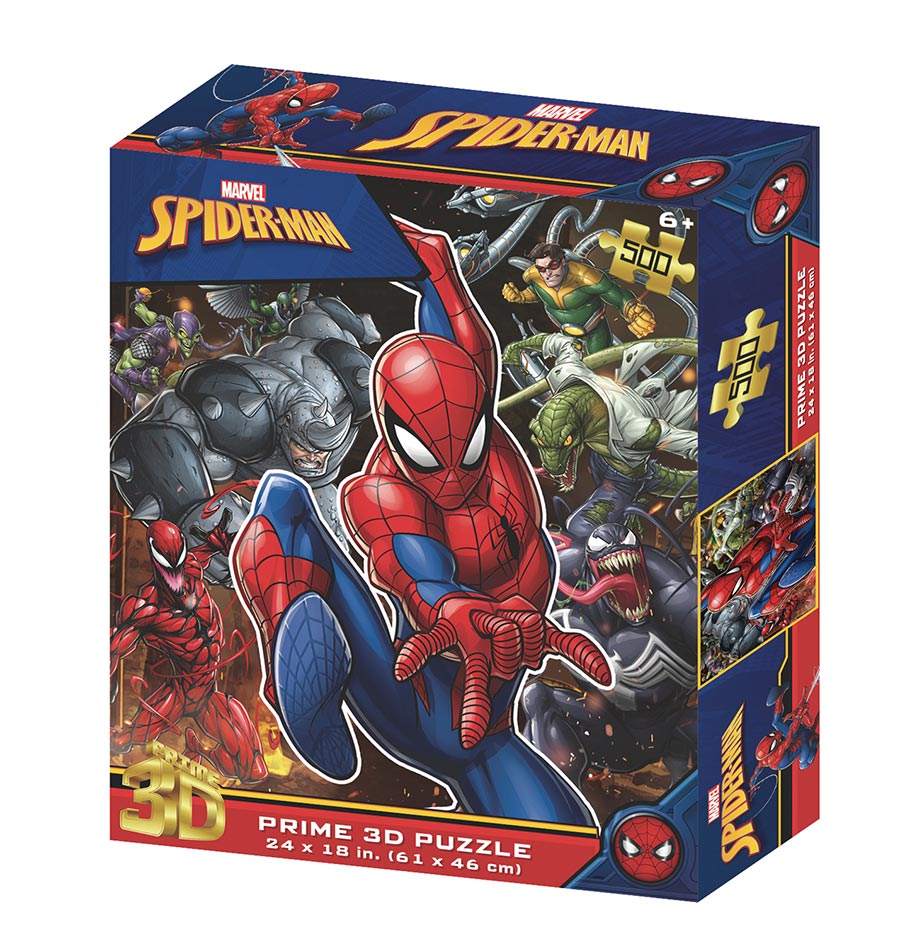 Marvel Spider-Man 500-Piece 3D Jigsaw Puzzle - Miles Morales & Spider-Gwen