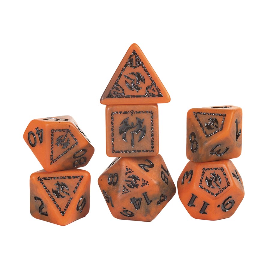 Dungeons & Dragons Adventure Dice Set - Barbarian (Orange)