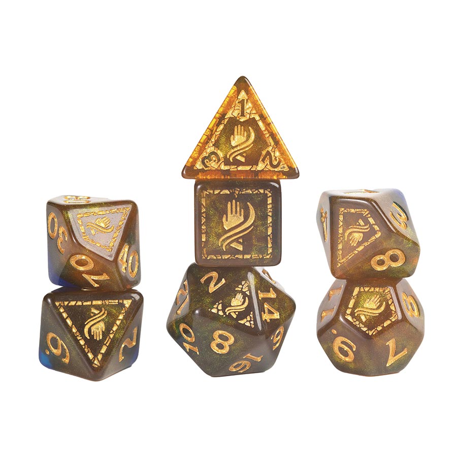 Dungeons & Dragons Adventure Dice Set - Monk (Blue & Gold)