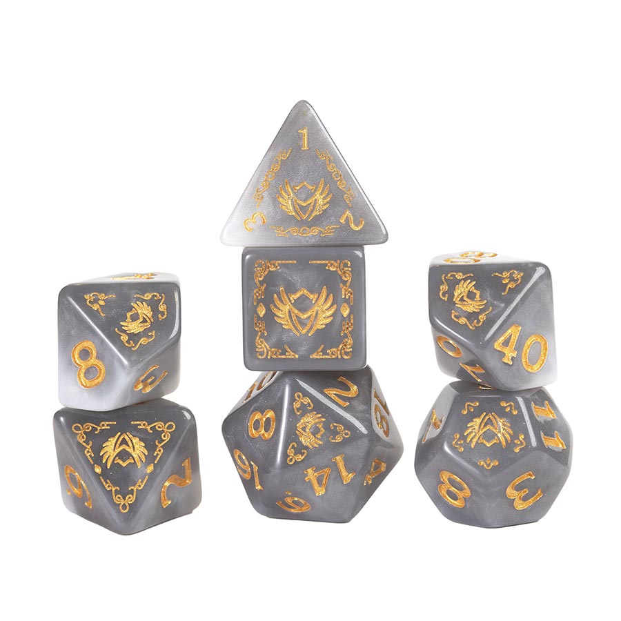 Dungeons & Dragons Adventure Dice Set - Paladin (White & Gray)