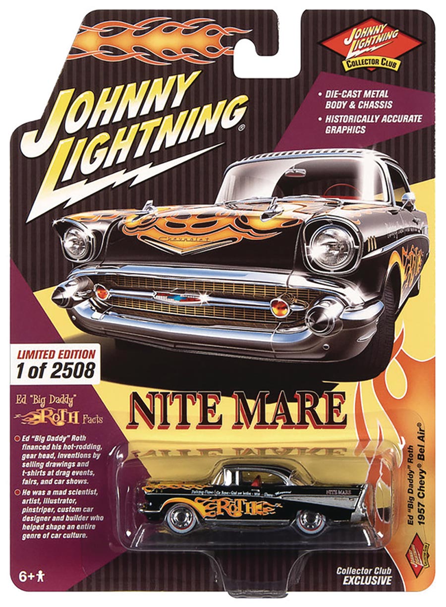 Johnny Lightning Collector Club 1957 Ed Roth Chevy Bel Air 1/64 Scale Die-Cast Car