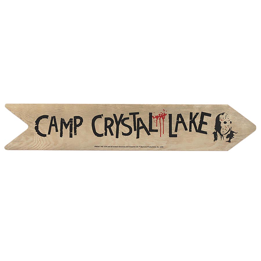 FRIDAY 13TH CAMP CRYSTAL LAKE 16.5IN WOOD SIGN (C: 1-1