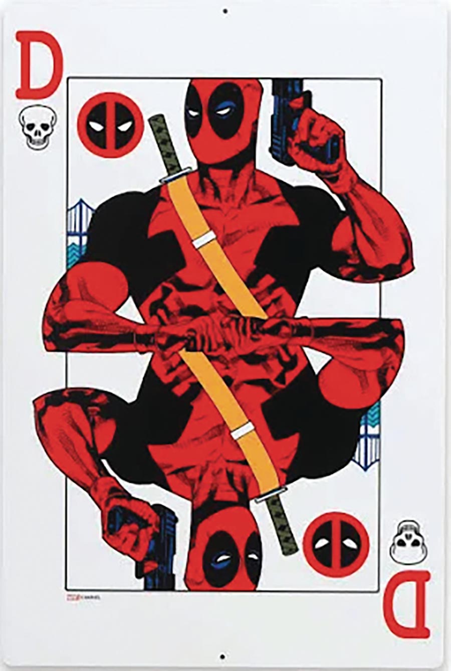 MARVEL DEADPOOL CARD 17X11 ALUMINUM SIGN (C: 1-1-2)