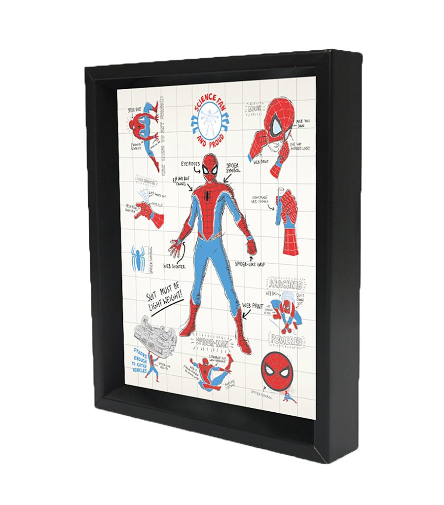 Spider-Man Infographic 3D Lenticular Shadowbox