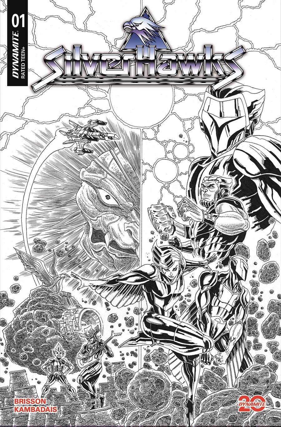 SilverHawks Vol 2 #1 Cover Z-A Incentive James Stokoe Line Art Cover