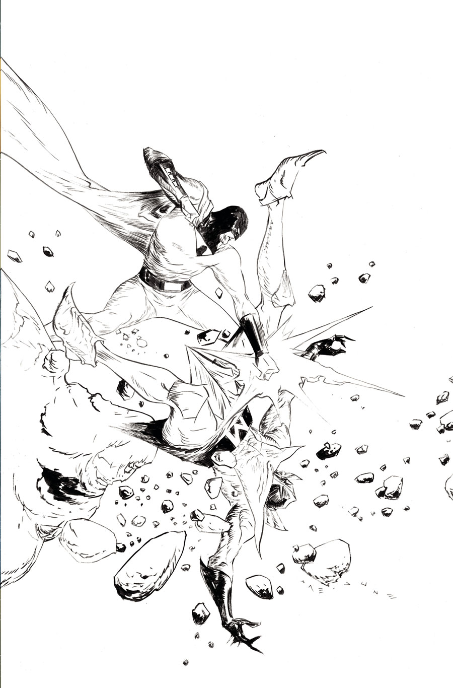 Space Ghost Vol 4 #9 Cover J Incentive Jae Lee Line Art Virgin Cover