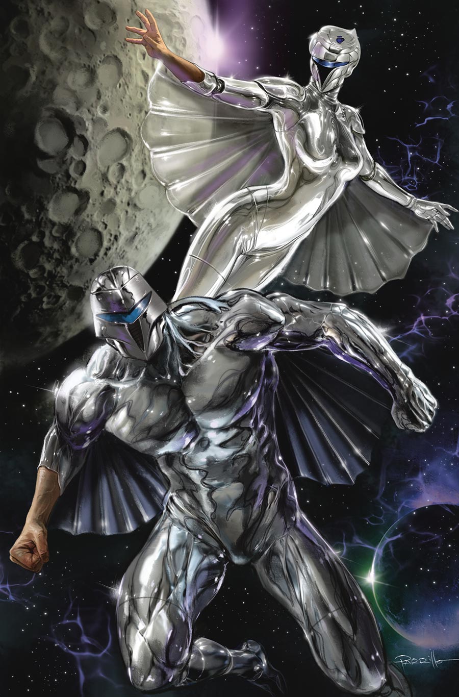 SilverHawks Vol 2 #1 Cover P Dynamite Metal Premium Lucio Parrillo Cover