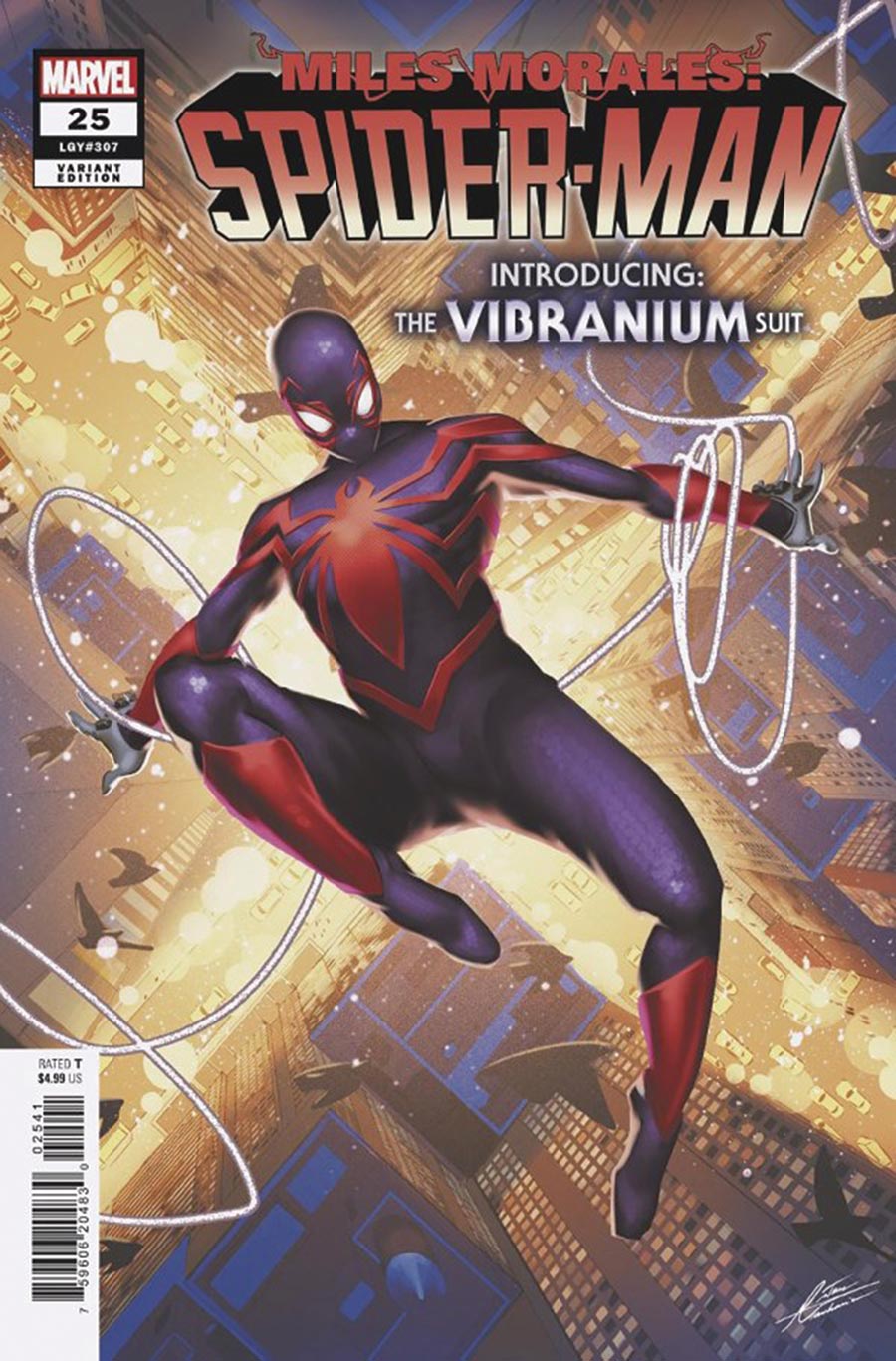 Miles Morales Spider-Man Vol 2 #25 Cover F DF New Costume Variant Cover Signed By Cody Ziglar