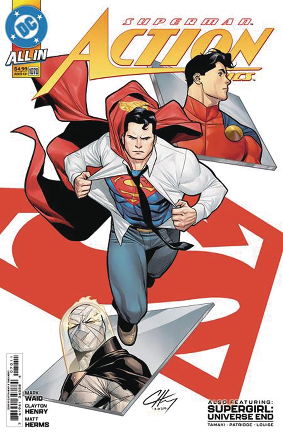 Action Comics Vol 2 #1070 Cover F DF Ultra-Limited Edition Crimson Red Signature Series Signed By Mark Waid