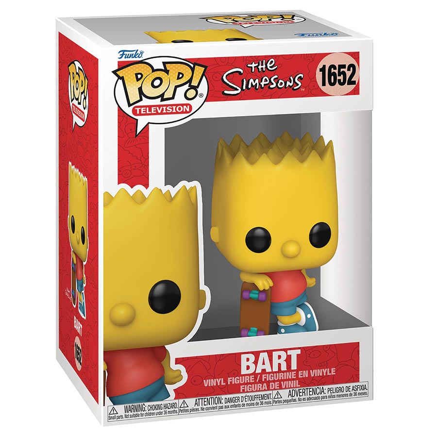 POP Television Simpsons Bart Simpson With Skateboard Vinyl Figure