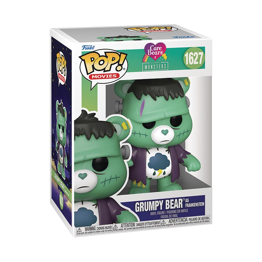 POP Universal Monsters x Care Bears Grumpy Bear / Frankenstein Vinyl Figure