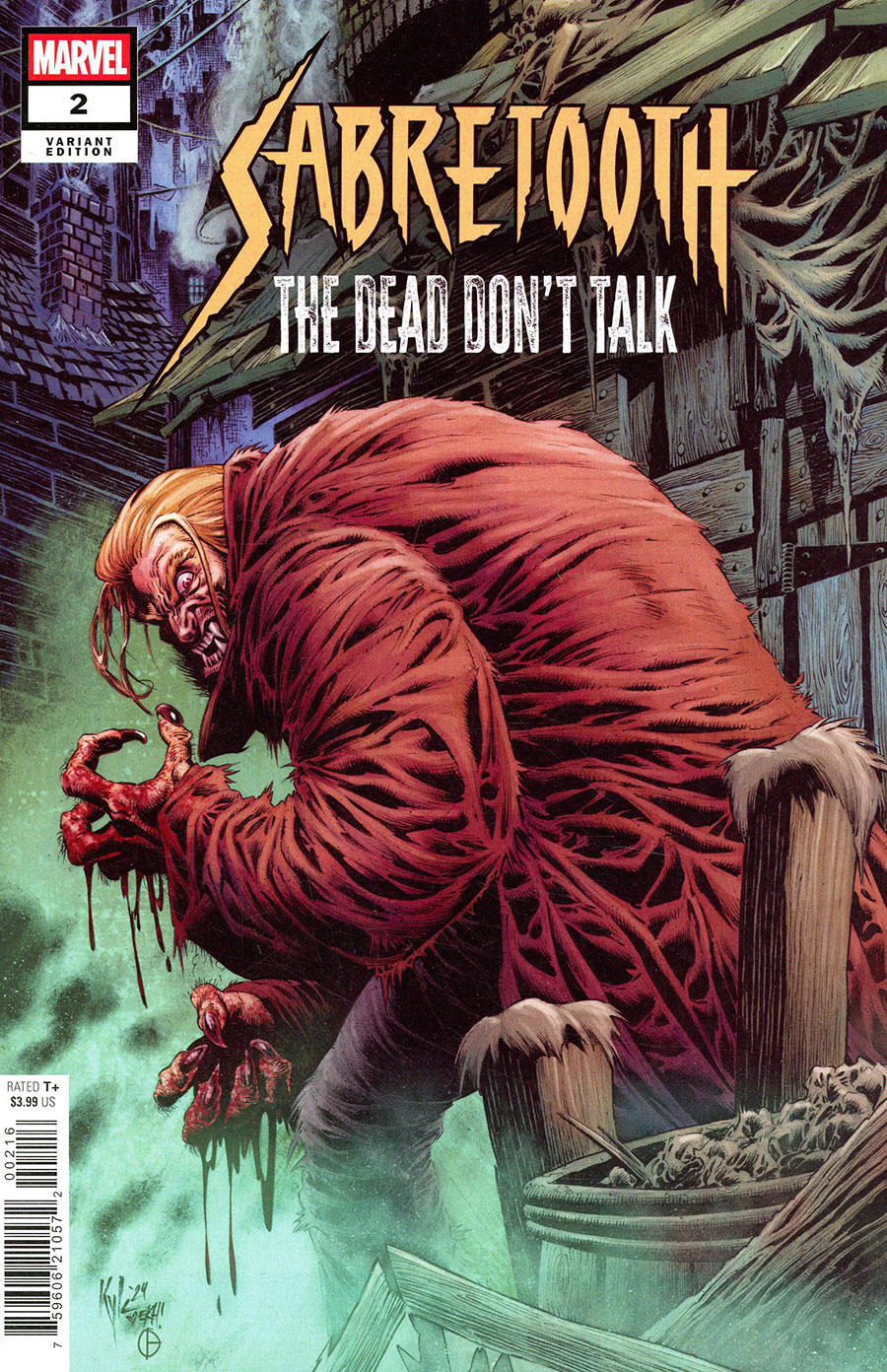 Sabretooth The Dead Dont Talk #2 Cover C Incentive Kyle Hotz Variant Cover