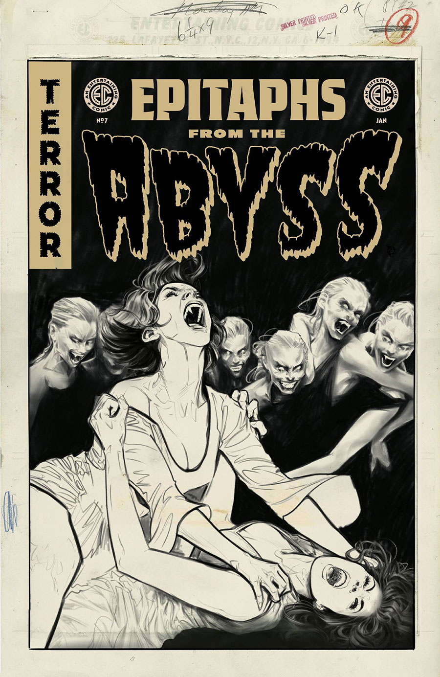 Epitaphs From The Abyss #7 Cover D Incentive Joelle Jones Black & White Artist Edition Variant Cover (EC Comics)