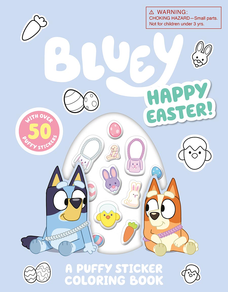 Bluey Happy Easter A Puffy Sticker Coloring Book TP