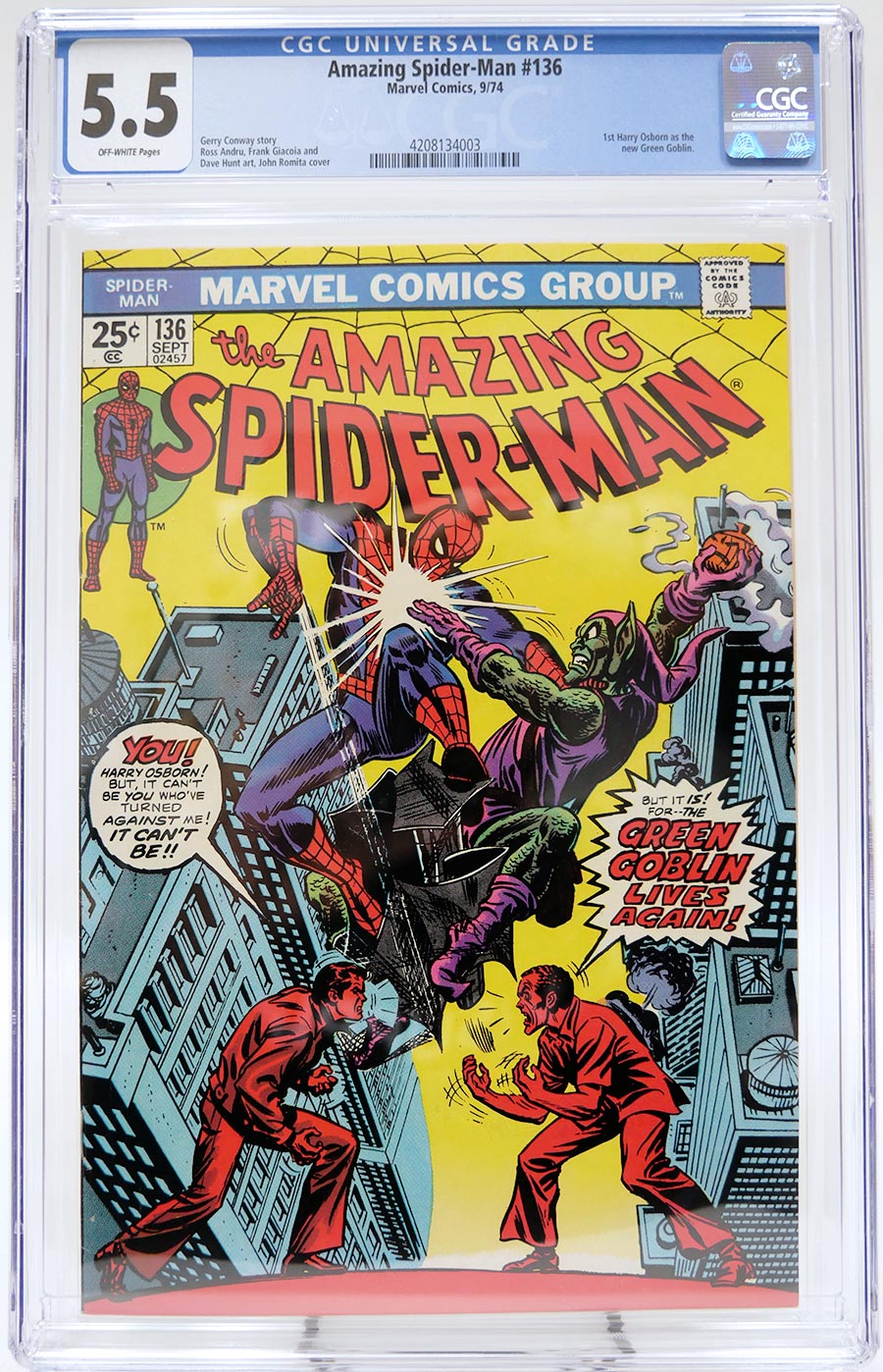 Amazing Spider-Man #136 Cover B CGC 5.5