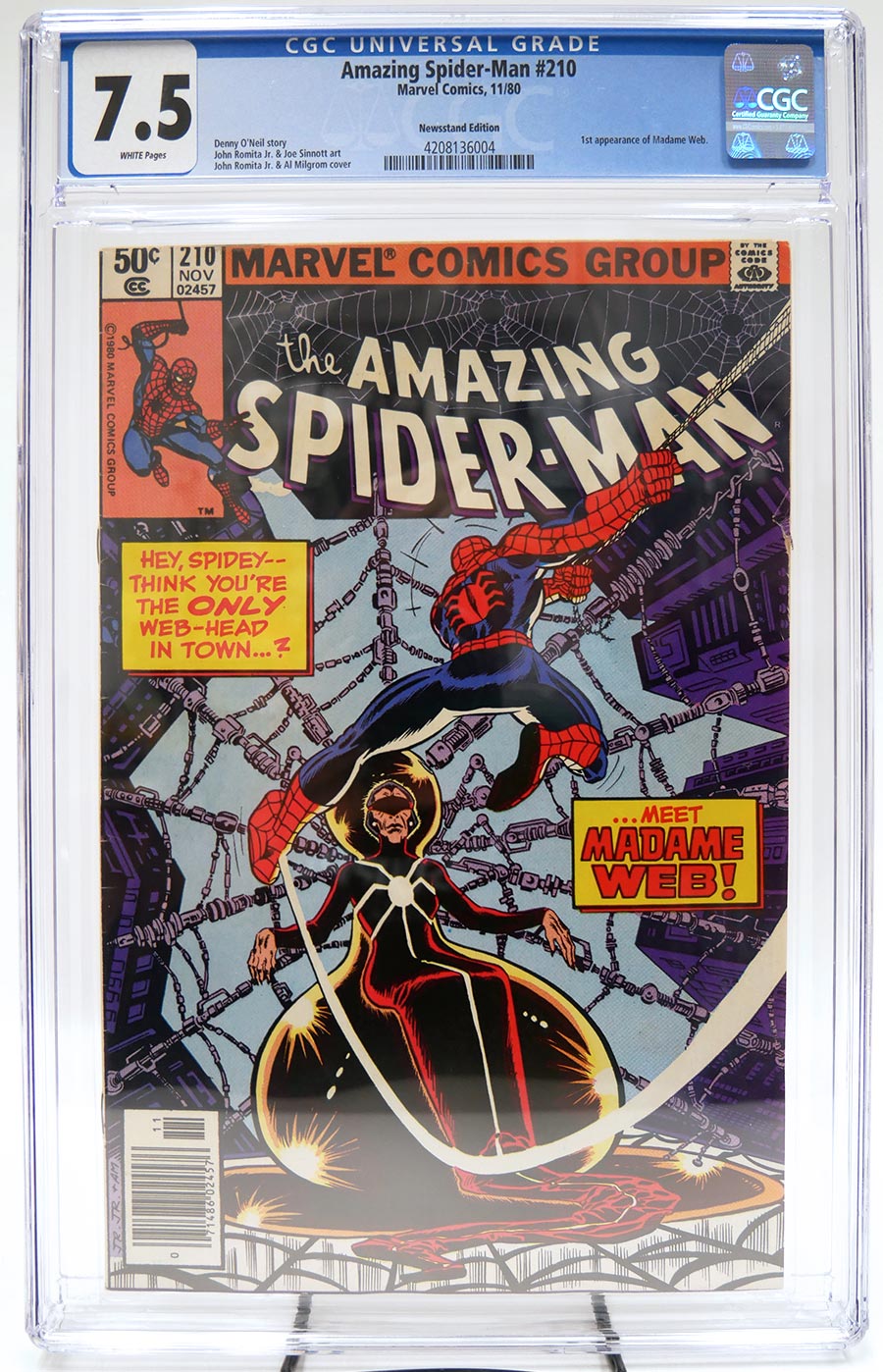 Amazing Spider-Man #210 Cover B Newsstand Edition CGC 7.5