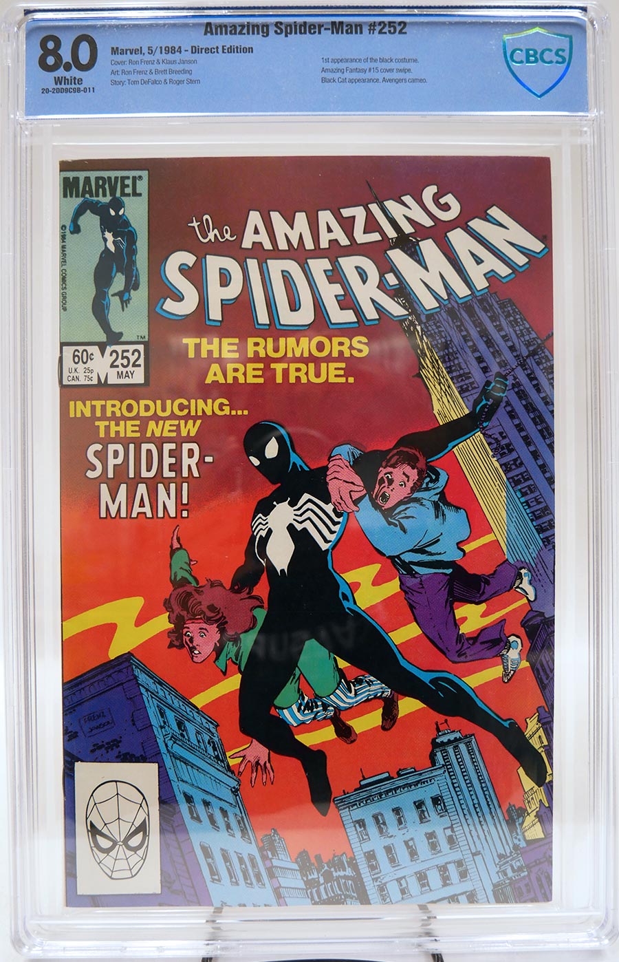 Amazing Spider-Man #252 Cover P 1st Ptg CBCS 8.0