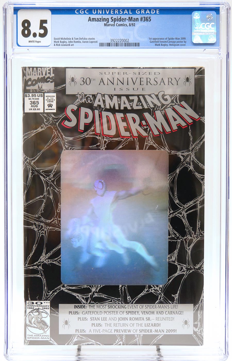 Amazing Spider-Man #365 Cover H CGC 8.5 With Poster