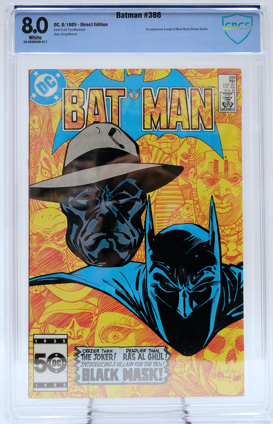 Batman #386 Cover B CBCS 8.0