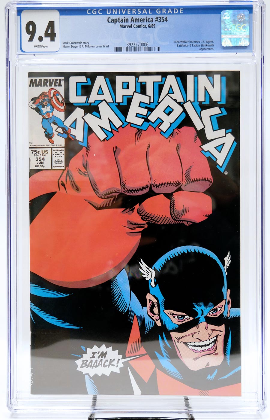 Captain America Vol 1 #354 Cover B CGC 9.4