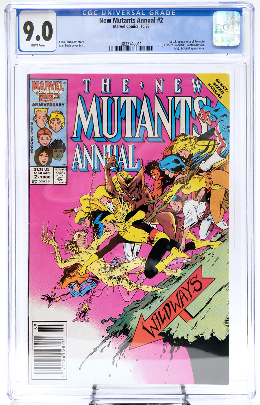 New Mutants Annual #2 Cover E CGC 9.0