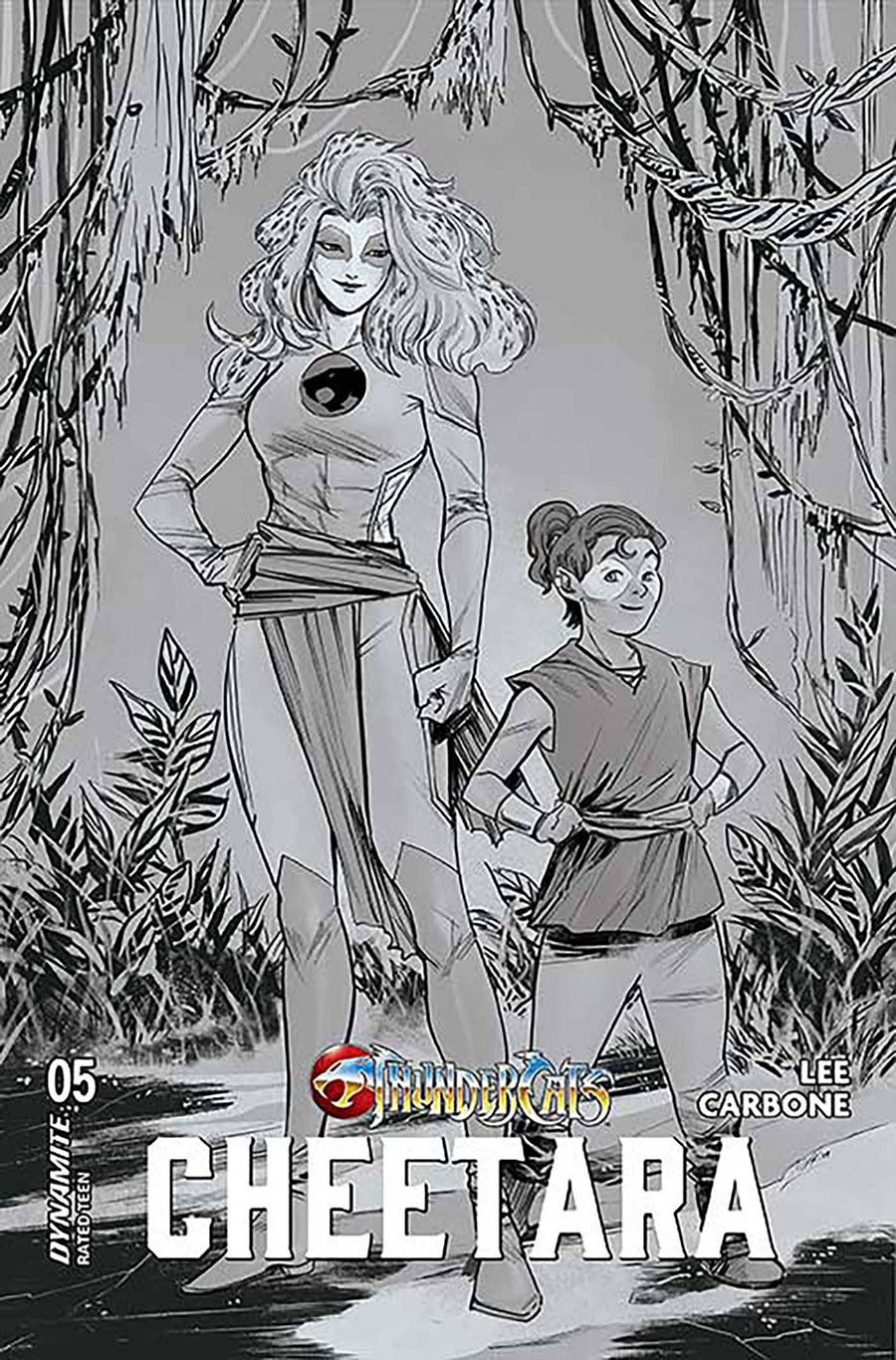 Thundercats Cheetara #5 Cover M Incentive Soo Lee Black & White Cover