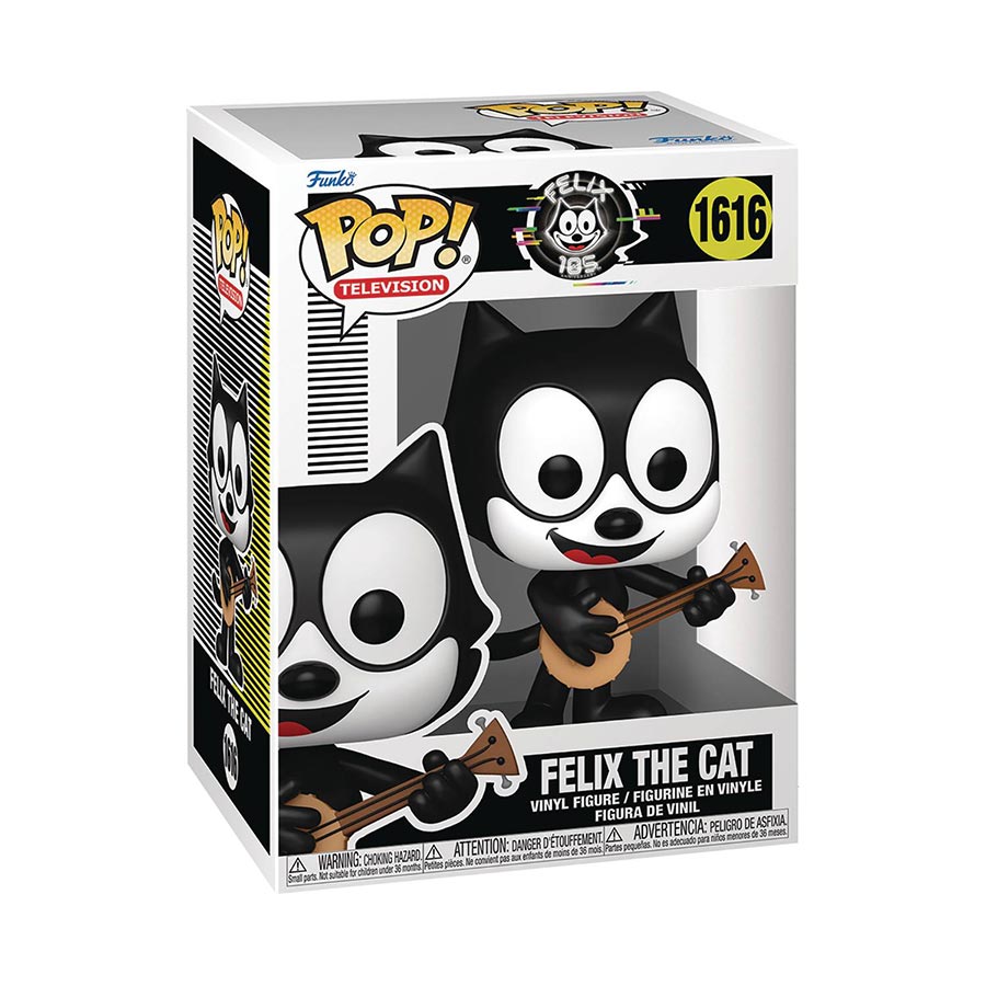 POP Television Felix The Cat 105th Anniversary Felix The Cat With Banjo Vinyl Figure