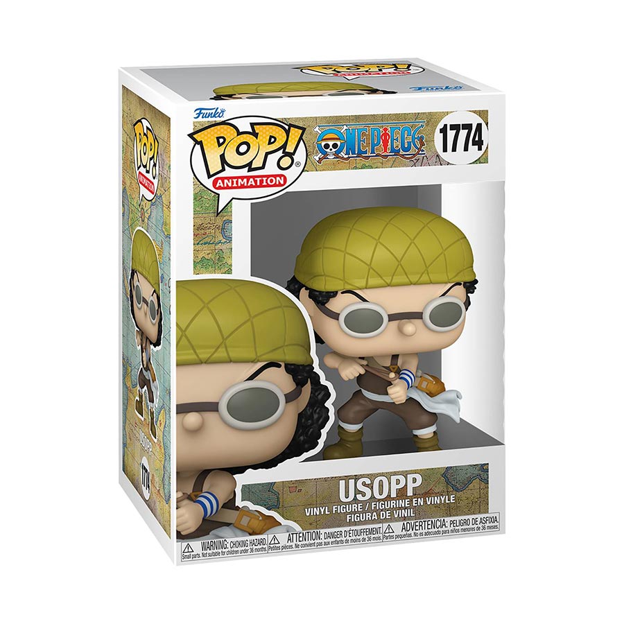 POP Animation One Piece Usopp With Rubber Band Vinyl Figure