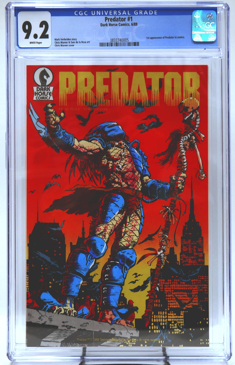 Predator #1 Cover C 1st Ptg CGC 9.2