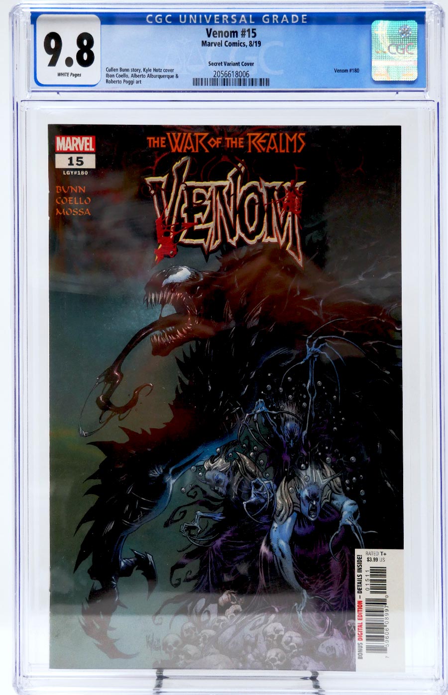 Venom Vol 4 #15 Cover D 1st Ptg Regular Kyle Hotz Cover CGC 9.8 (War Of The Realms Tie-In)