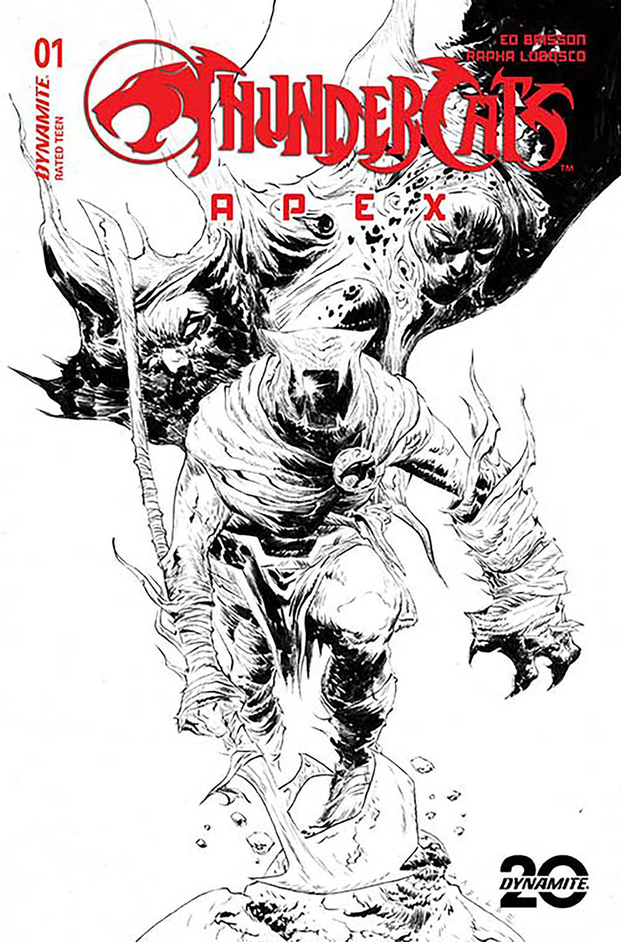 Thundercats Apex #1 (One Shot) Cover Z Incentive Jae Lee Black & White Cover