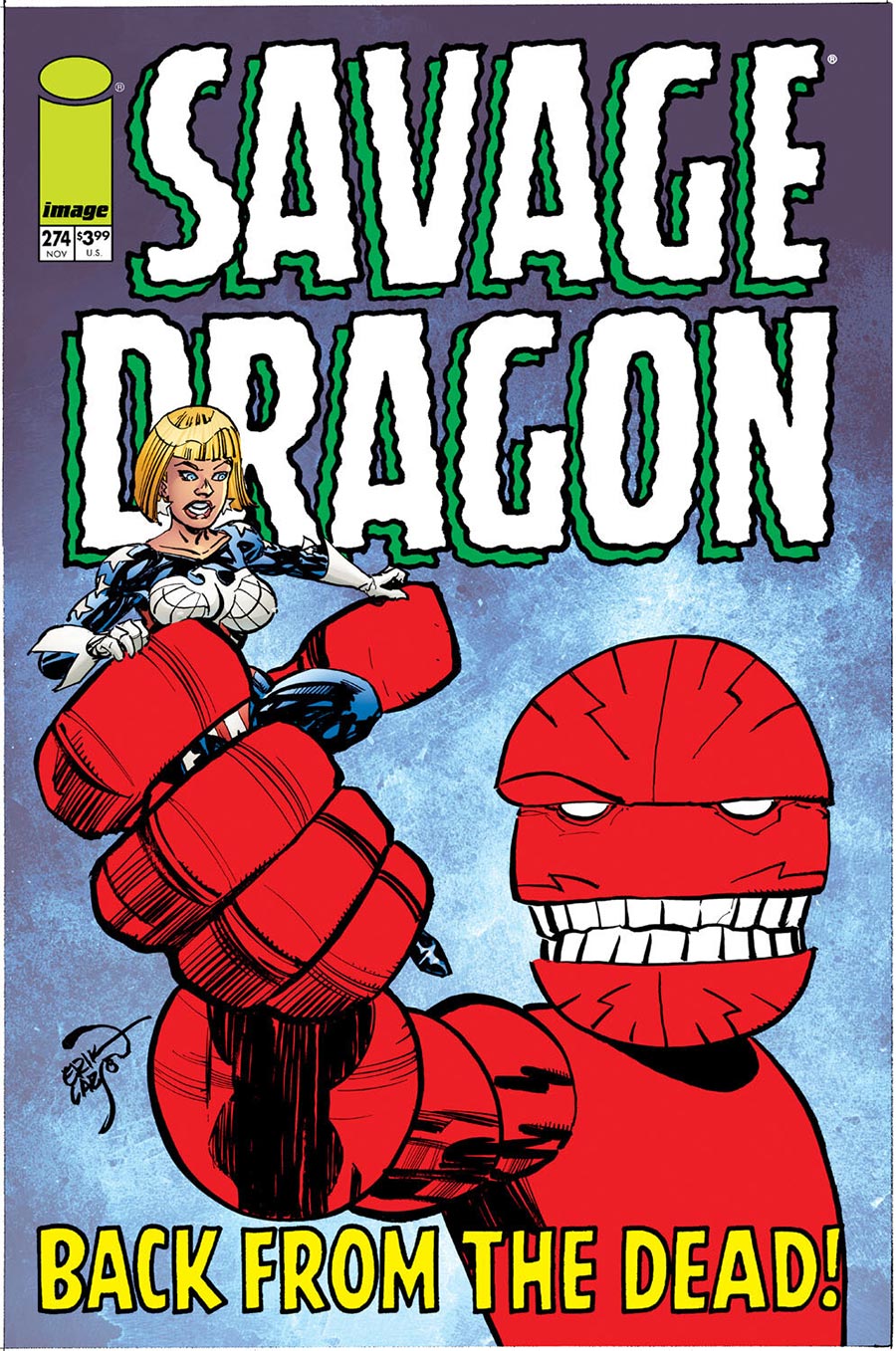 Savage Dragon Vol 2 #274 Cover C Variant Erik Larsen Blue Cover