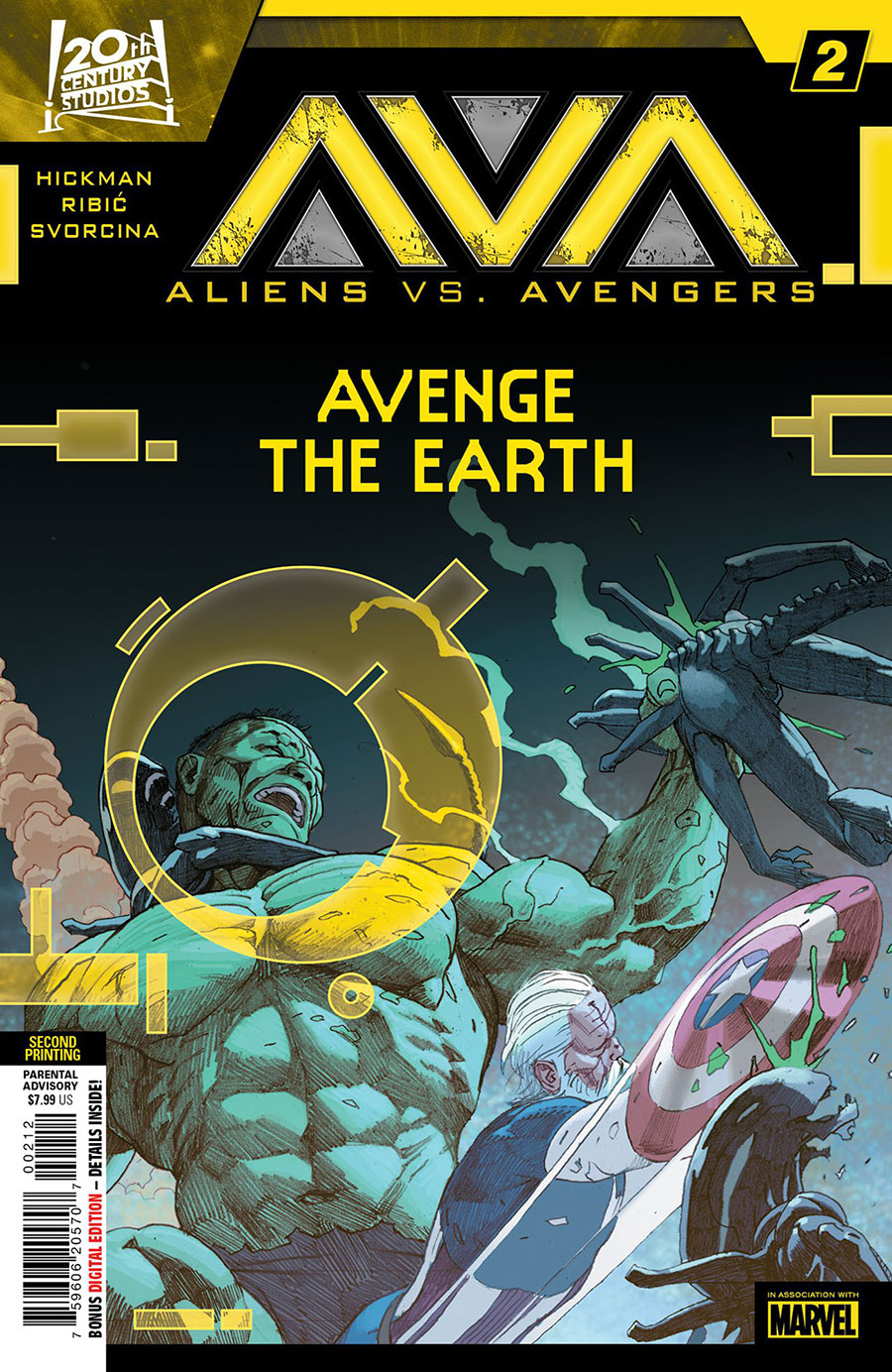 Aliens vs Avengers #2 Cover E 2nd Ptg Esad Ribic Variant Cover