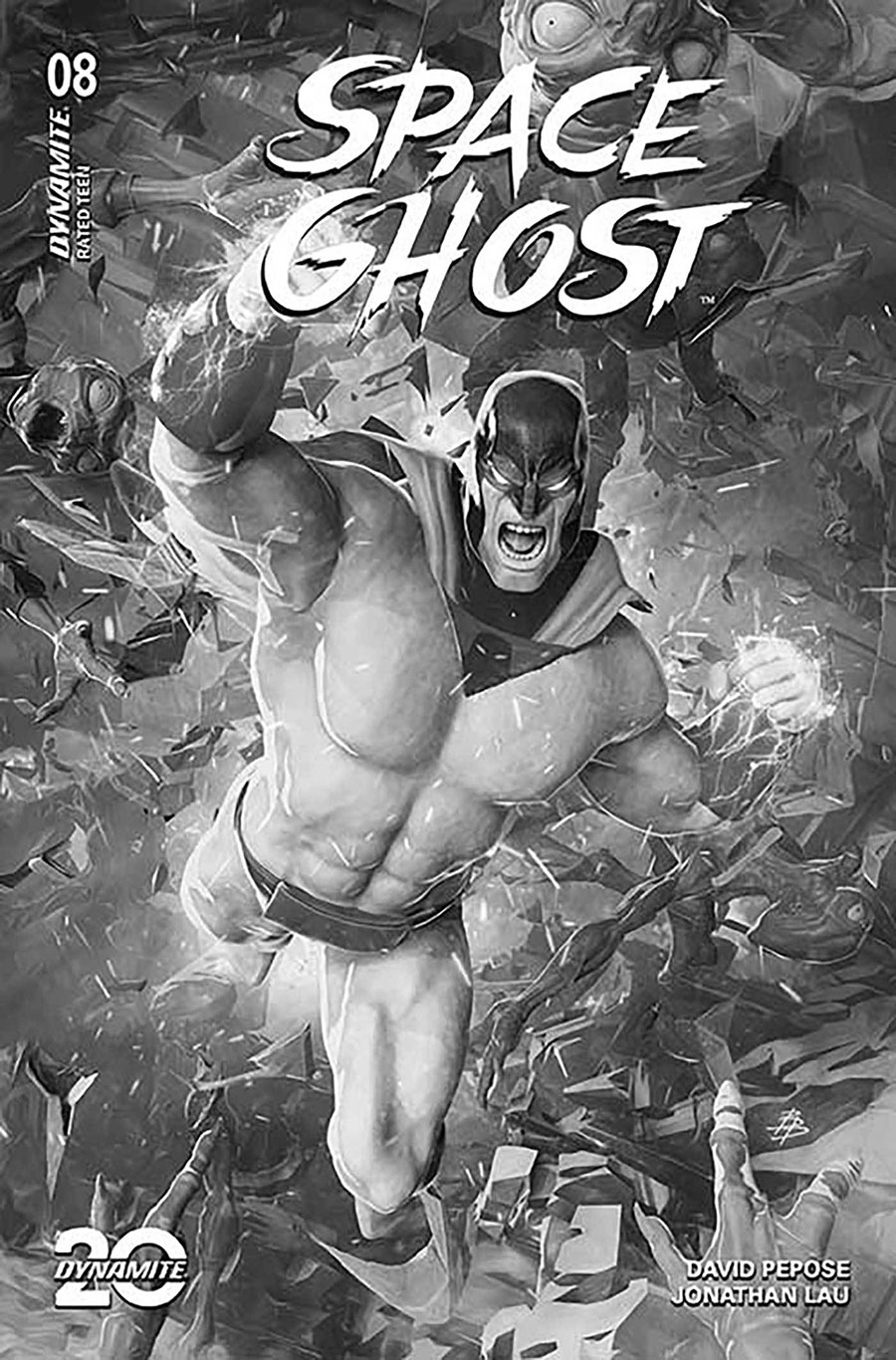 Space Ghost Vol 4 #8 Cover N Incentive Bjorn Barends Black & White Cover