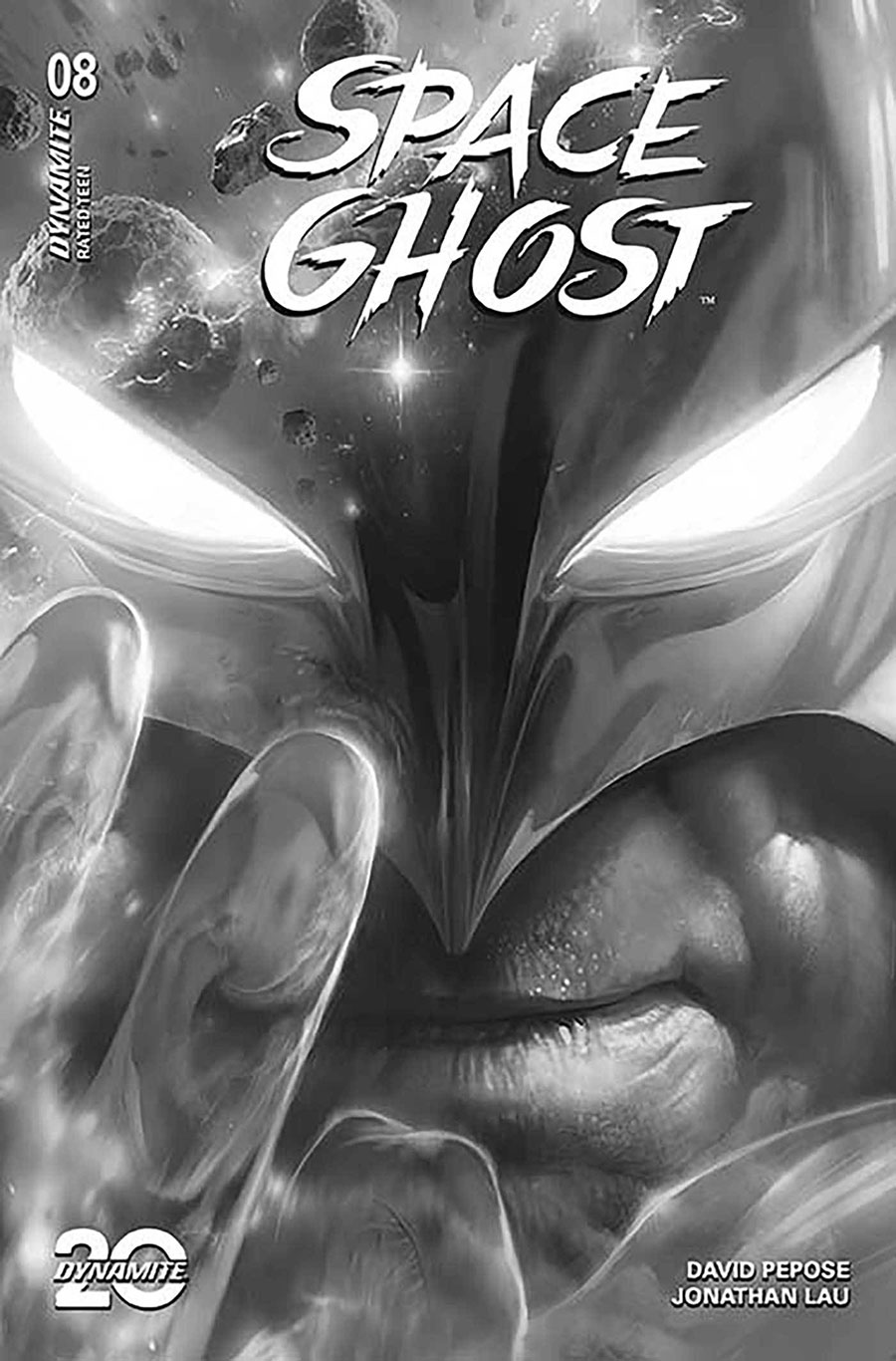 Space Ghost Vol 4 #8 Cover O Incentive Francesco Mattina Black & White Cover