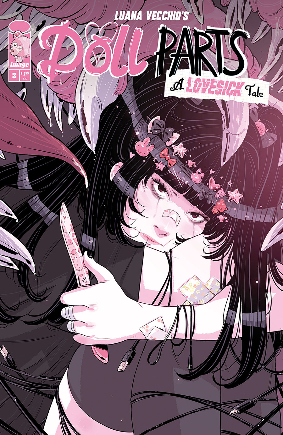 Doll Parts A Lovesick Tale #3 Cover B Variant Luana Vecchio Knife Cover