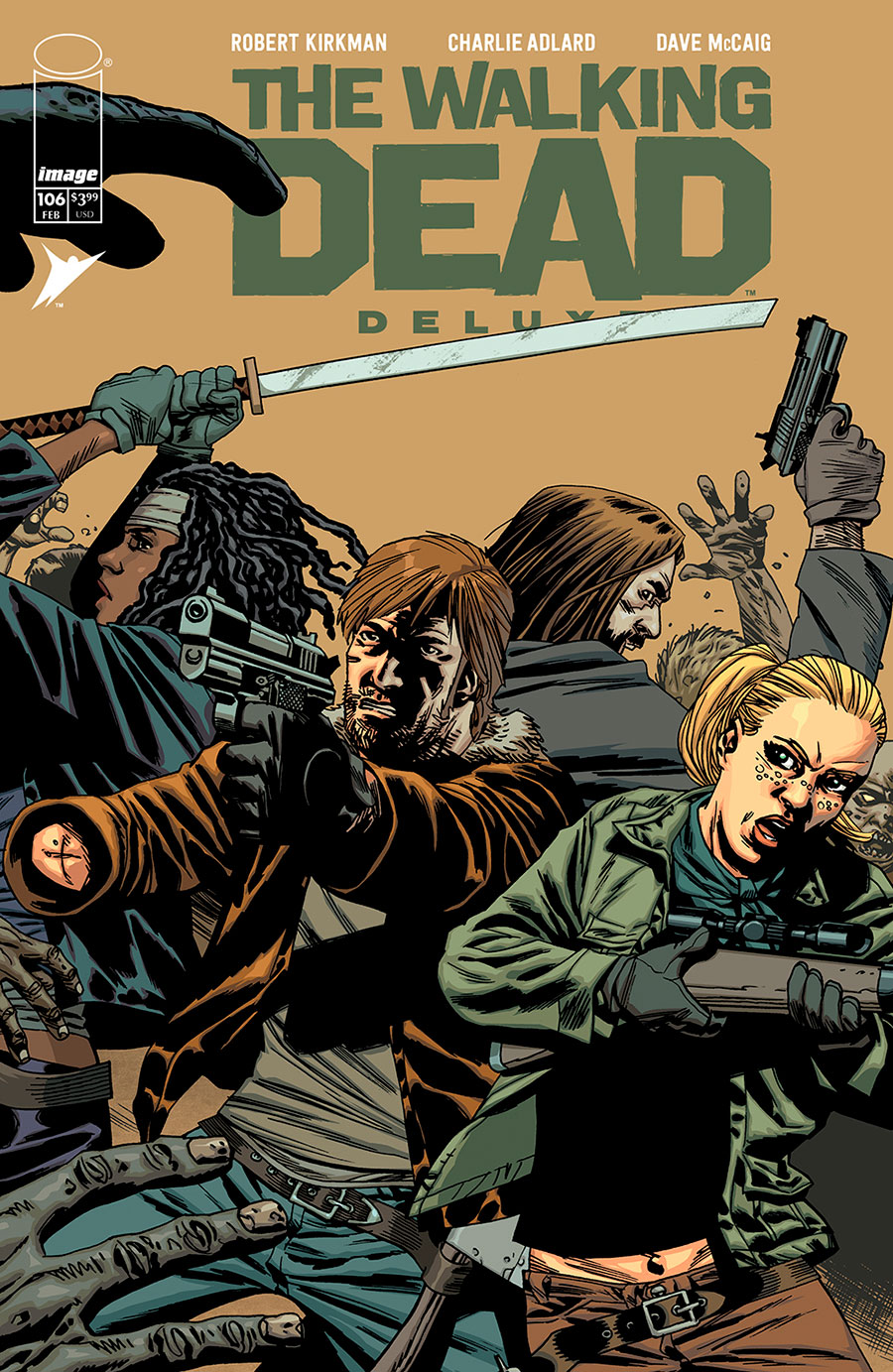 Walking Dead Deluxe #106 Cover B Variant Charlie Adlard & Dave McCaig Cover