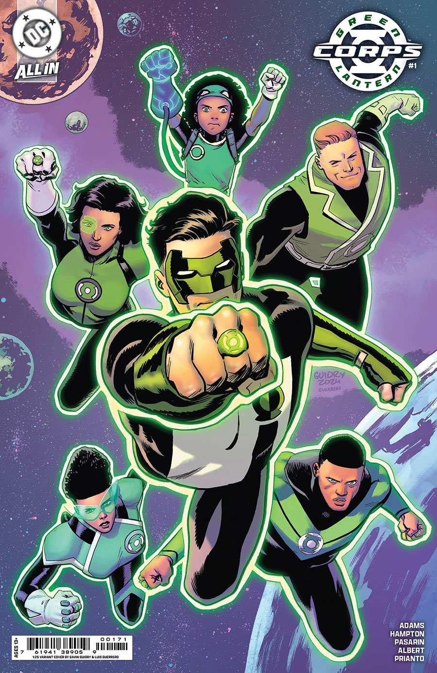 Green Lantern Corps Vol 4 #1 Cover G Incentive Gavin Guidry Card Stock Variant Cover (DC All In)