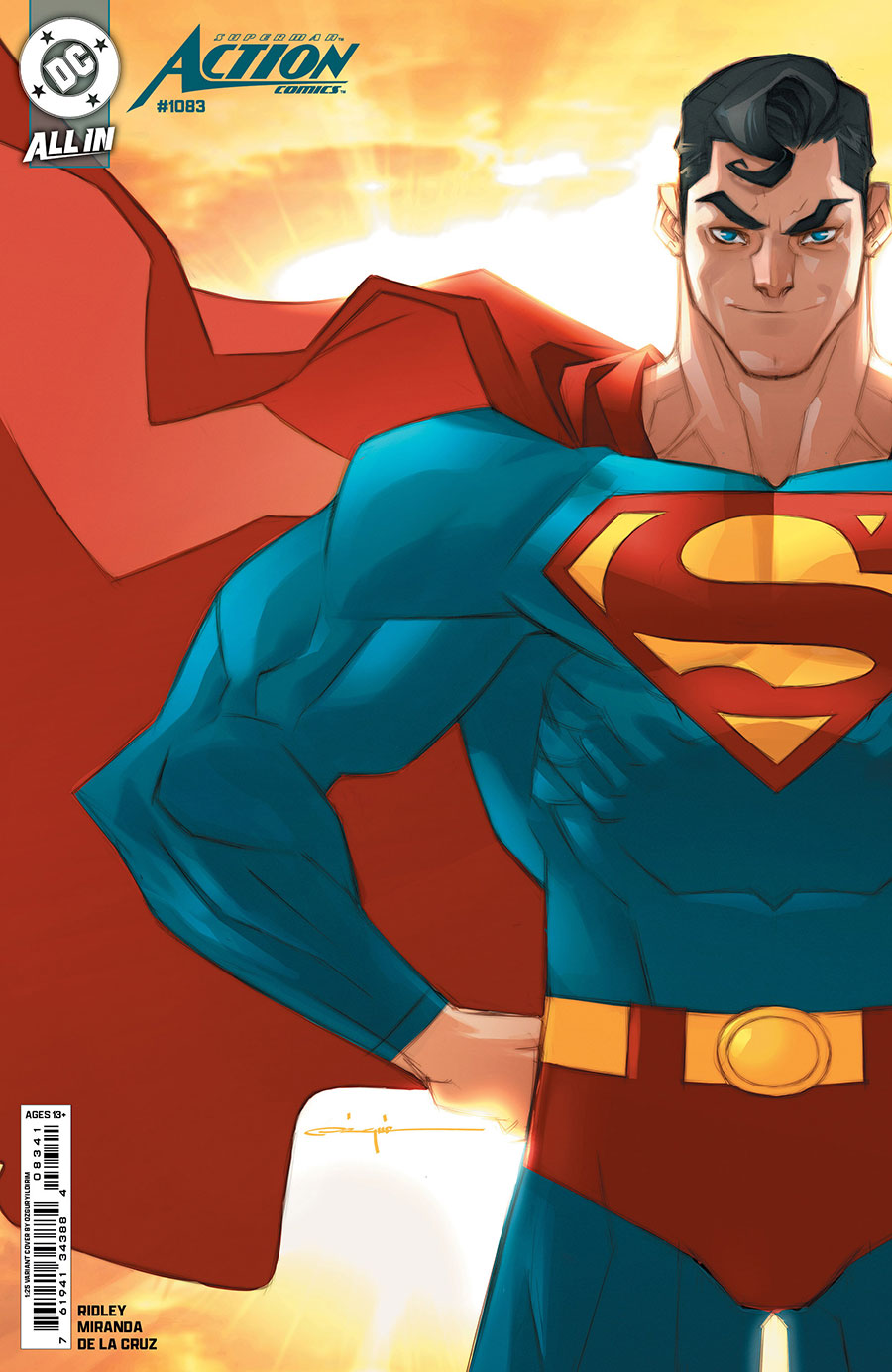 Action Comics Vol 2 #1083 Cover E Incentive Ozgur Yildirim Card Stock Variant Cover (DC All In)