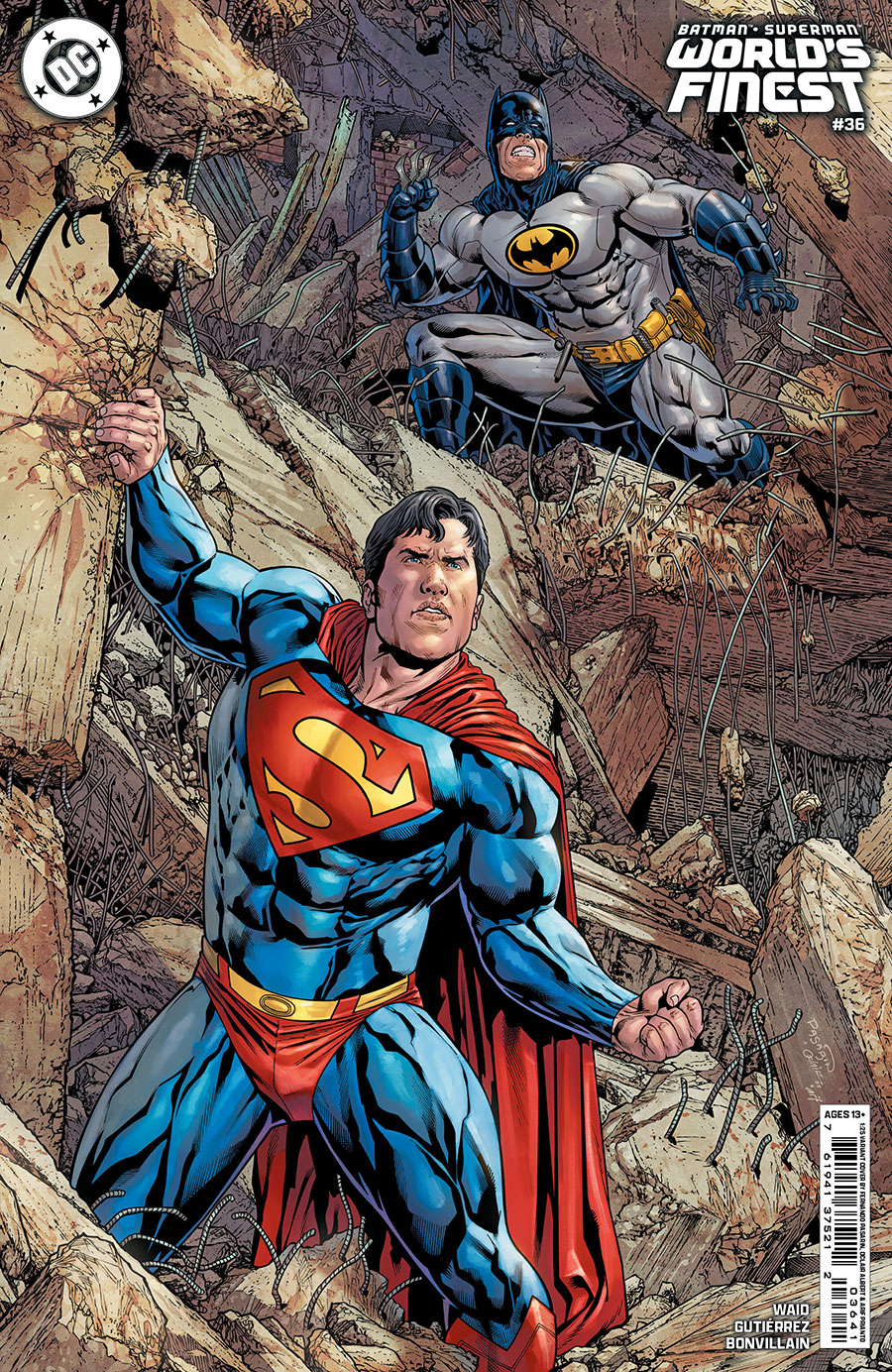 Batman Superman Worlds Finest #36 Cover E Incentive Fernando Pasarin & Oclair Albert Card Stock Variant Cover