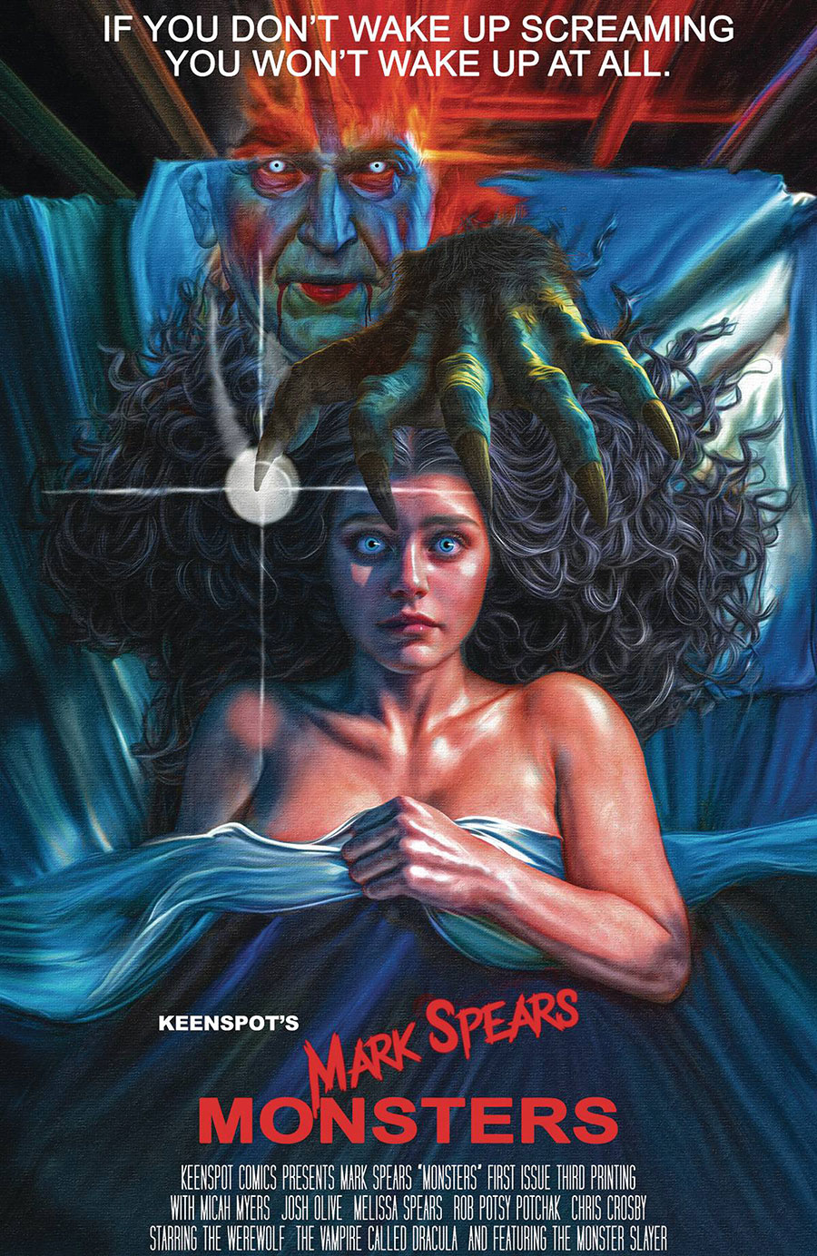 Mark Spears Monsters #1 Cover N 3rd Ptg B Incentive Mark Spears Nightmare On Elm Street Movie Poster Homage Variant Cover