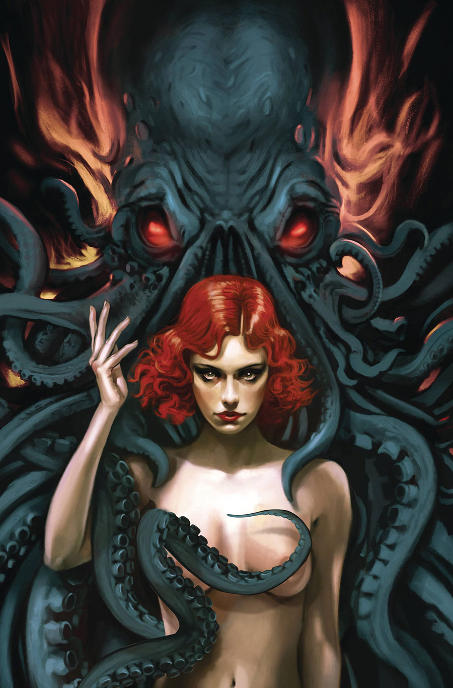 Hard Case Crime Minky Woodcock The Girl Called Cthulhu #3 Cover E Variant Claudia Caranfa Virgin Cover