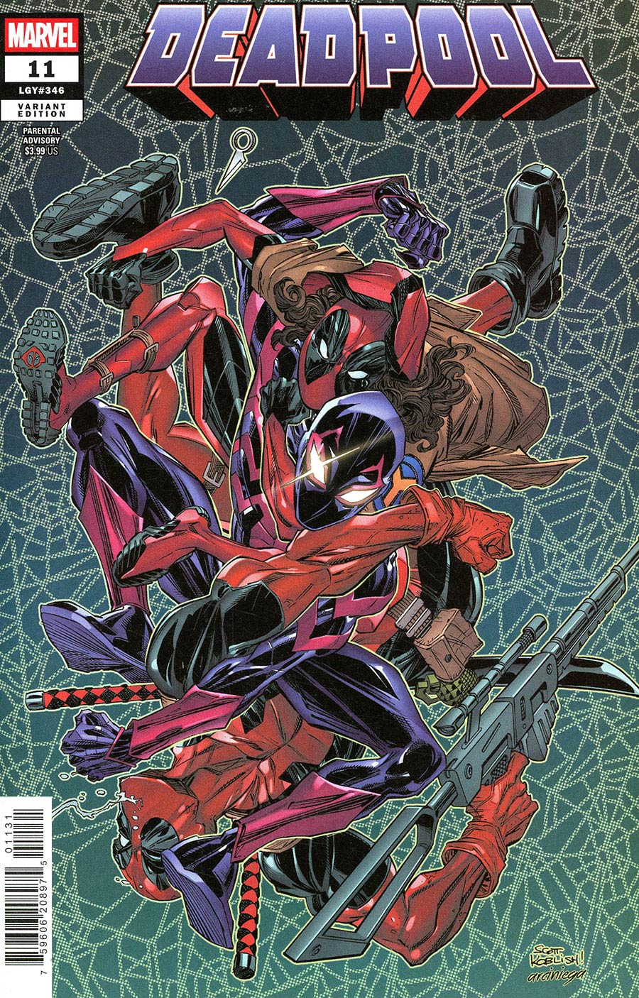 Deadpool Vol 9 #11 Cover C Variant Scott Koblish Cover (Deadpool vs Spider-Man Pools Of Blood Part 1)