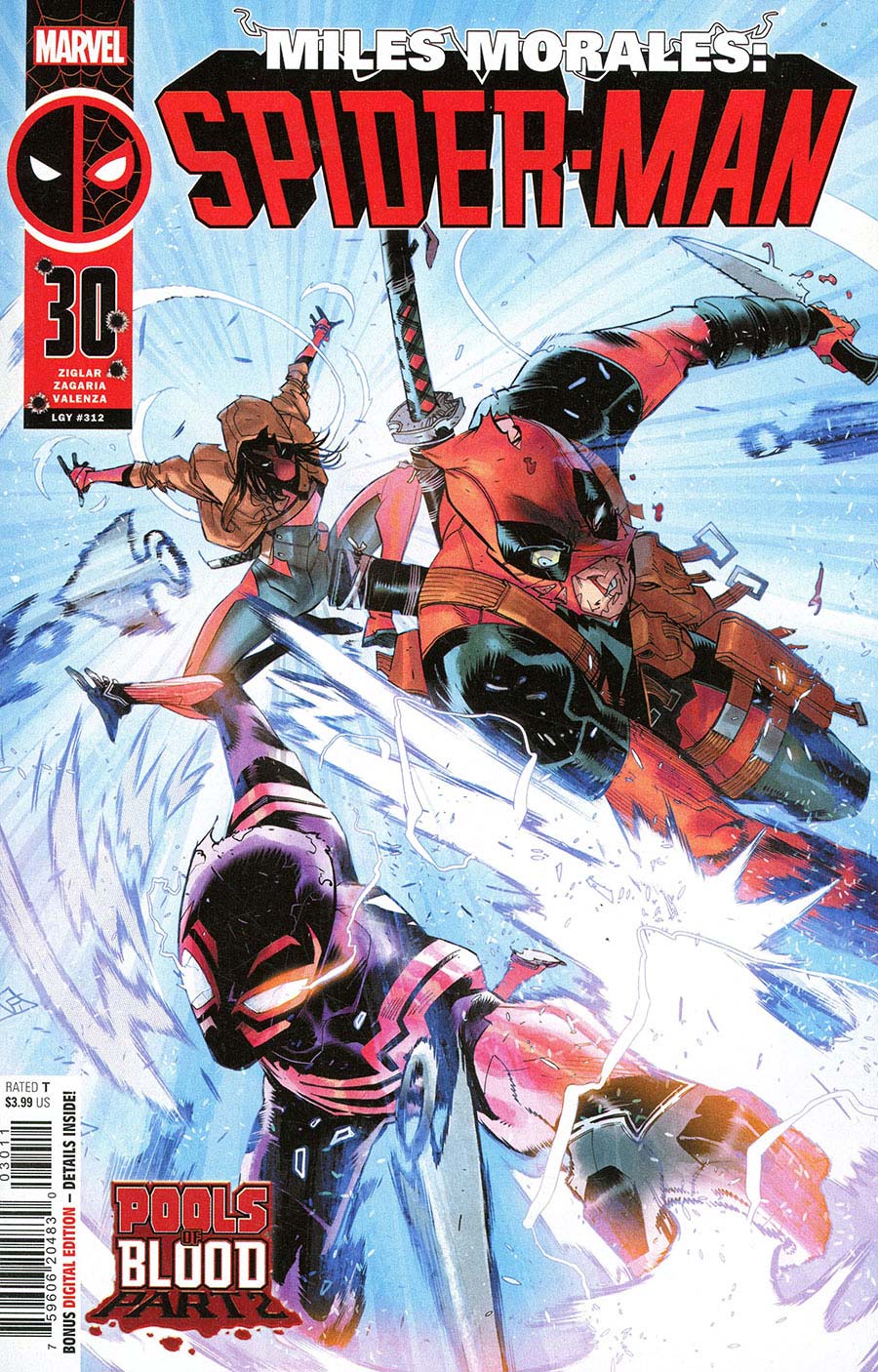 Miles Morales Spider-Man Vol 2 #30 Cover A Regular Federico Vicentini Cover (Deadpool vs Spider-Man Pools Of Blood Part 2)