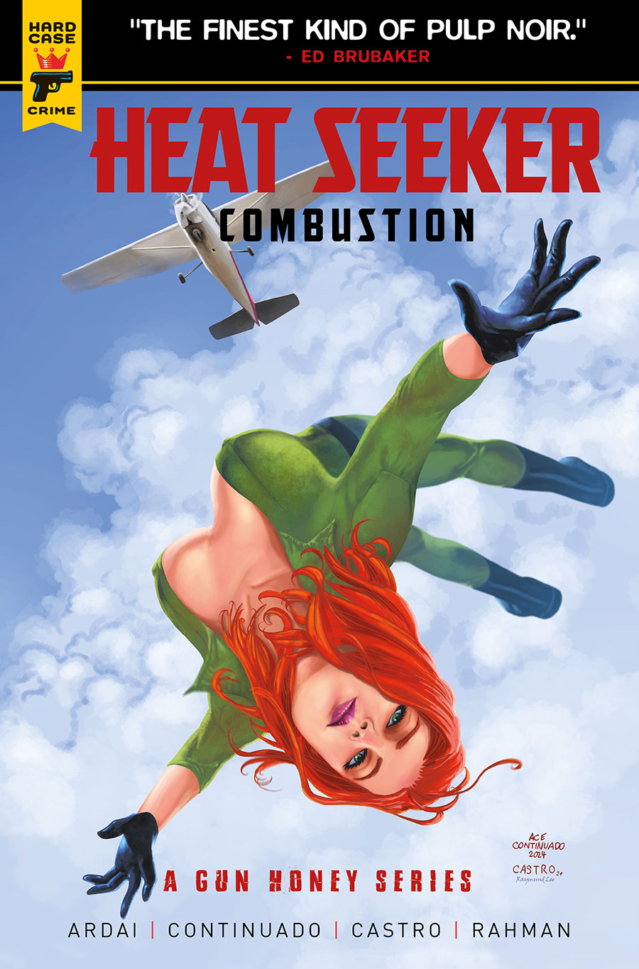 Hard Case Crime Heat Seeker Combustion A Gun Honey Series #4 Cover C Variant Ace Continuado Cover