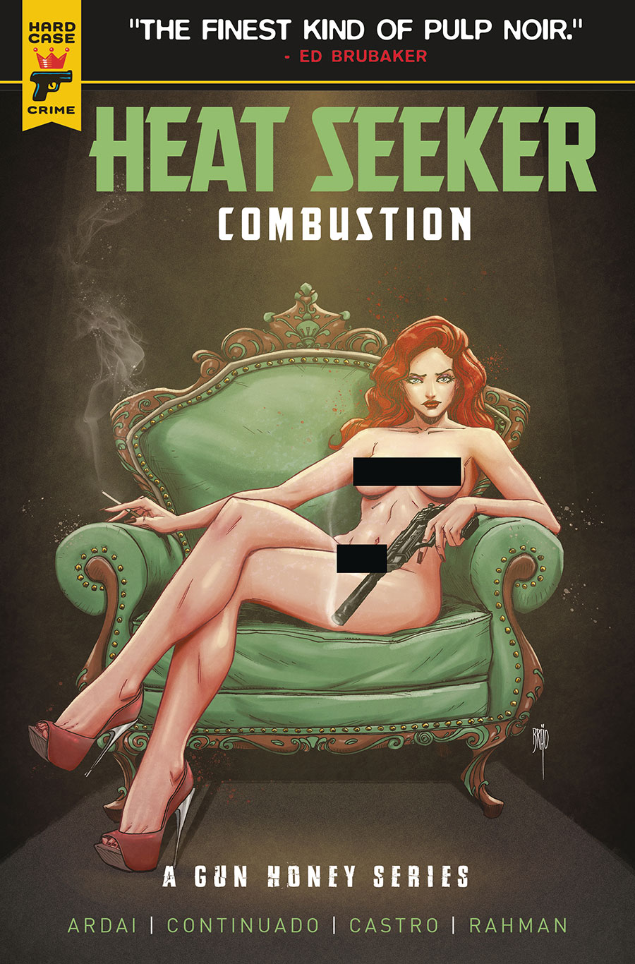 Hard Case Crime Heat Seeker Combustion A Gun Honey Series #4 Cover E Variant Brao Nude Bagged Cover With Polybag